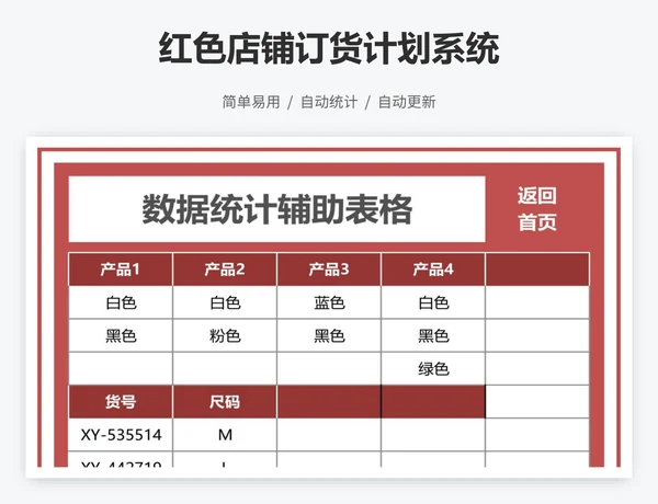 红色店铺订货计划系统