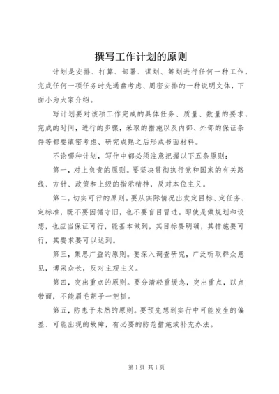 撰写工作计划的原则.docx