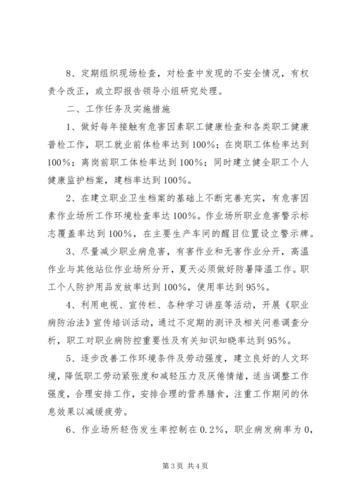 职业病防治工作计划与实施方案 (5).docx