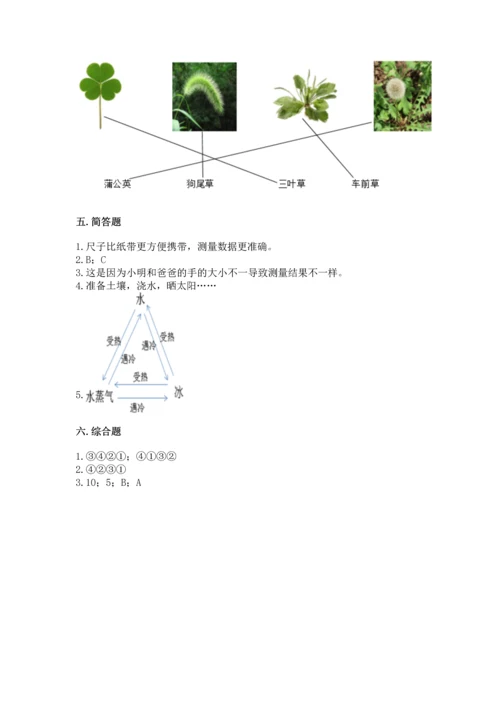 教科版一年级上册科学期末测试卷a4版打印.docx