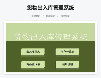 货物出入库管理系统