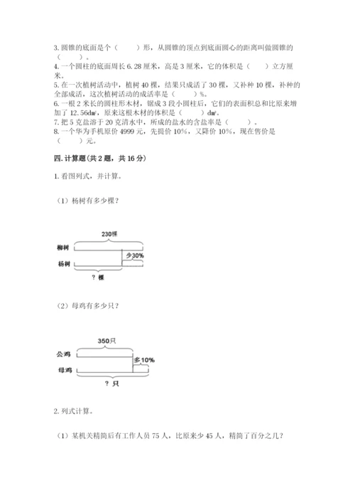 苏教版六年级下册数学期中测试卷精品【巩固】.docx