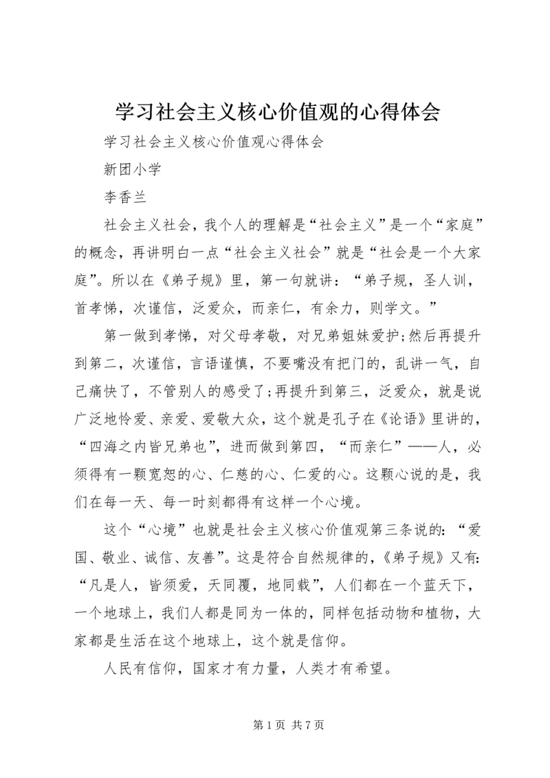 学习社会主义核心价值观的心得体会 (4).docx