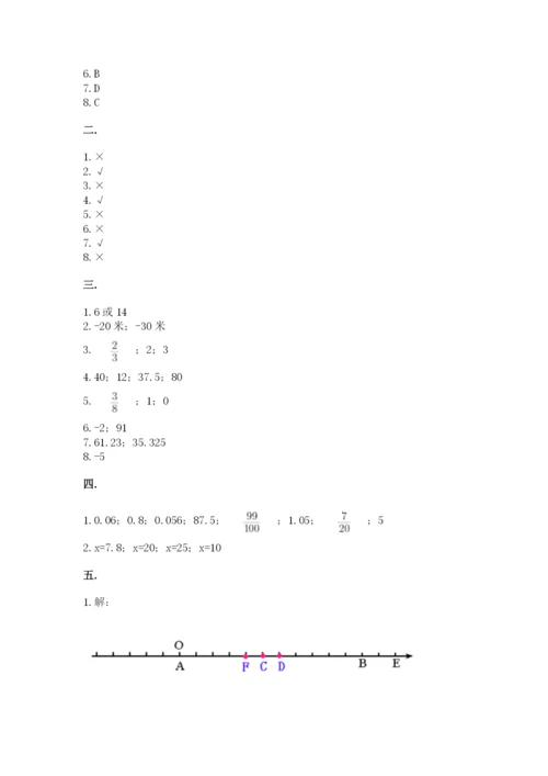 浙教版数学小升初模拟试卷完整参考答案.docx