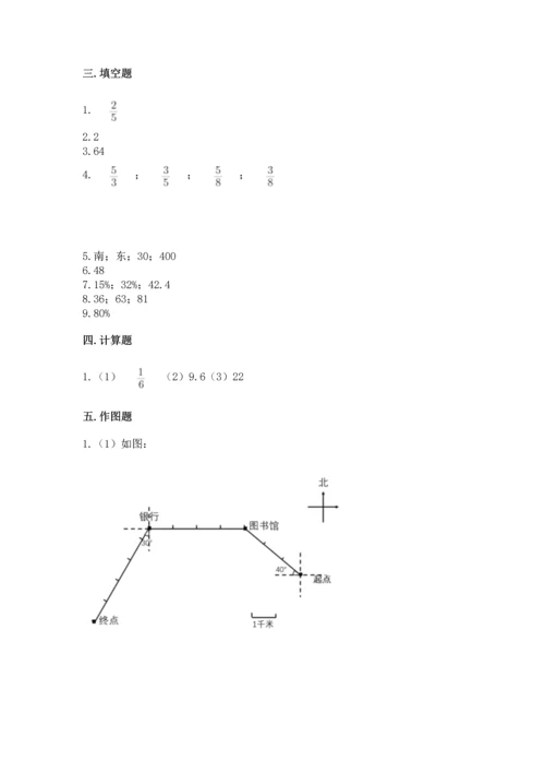 人教版六年级上册数学期末测试卷（精选题）word版.docx