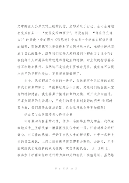 护士实习生岗前培训心得体会范本十篇.docx