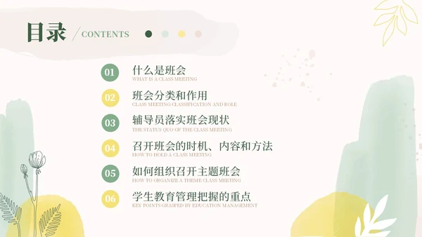 小清新水粉辅导员班级管理辅导员应该如何开好班会PPT模板主题班会