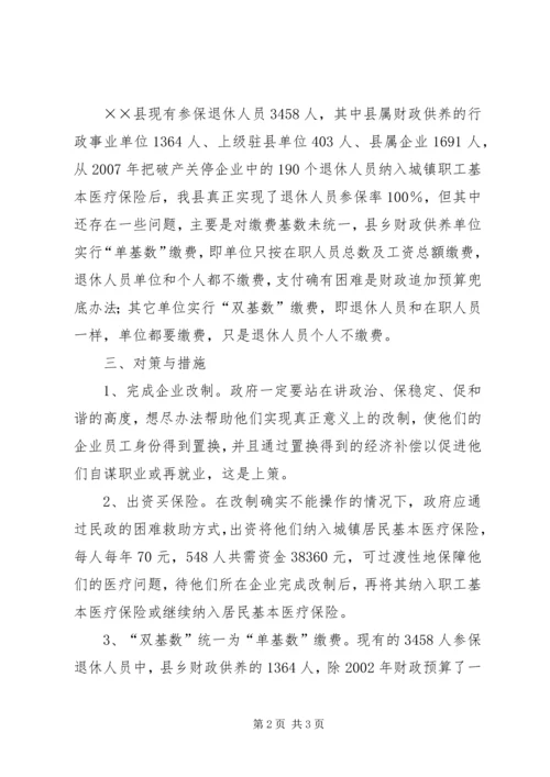 企业医疗保险参保情况调研报告.docx