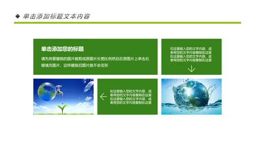绿色清新节约用水资源动态PPT模板
