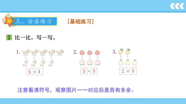 人教版数学一年级上册3 5以内数的认识和加减法第2课时 比大小  课件（共21张PPT）
