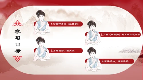 了解红楼梦大观园通用PPT模板