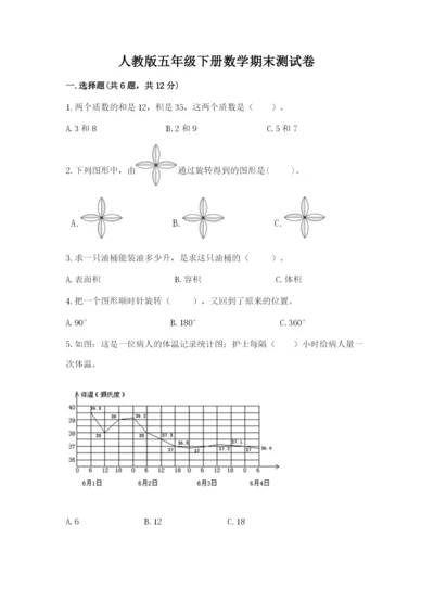 人教版五年级下册数学期末测试卷附答案（典型题）.docx