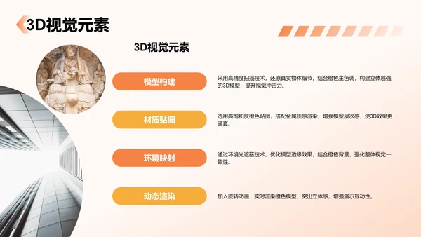 橙色3D风项目答辩PPT