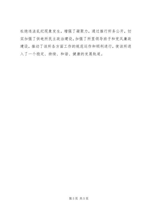 供电所阳光行动经验材料 (3).docx