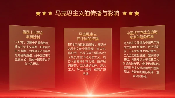 红色党政风红色革命主题班会PPT模版