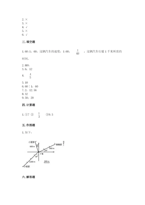 小学数学六年级上册期末考试试卷及参考答案【能力提升】.docx