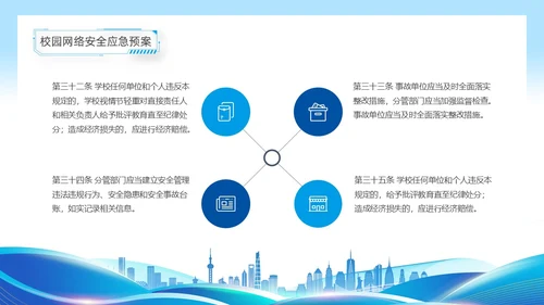 蓝色线条渐变科技风校园网络安全培训动态PPT国家网络安全宣传周网络安全宣传周