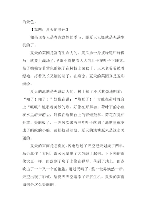 夏天的景色作文500字.docx