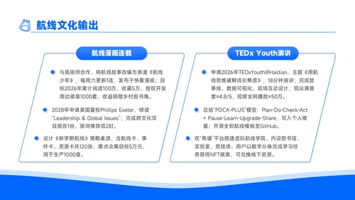蓝色商务风开学季新学年规划新学期新航线PPT模板