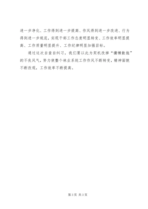 关于“慵懒散拖”自查报告.docx