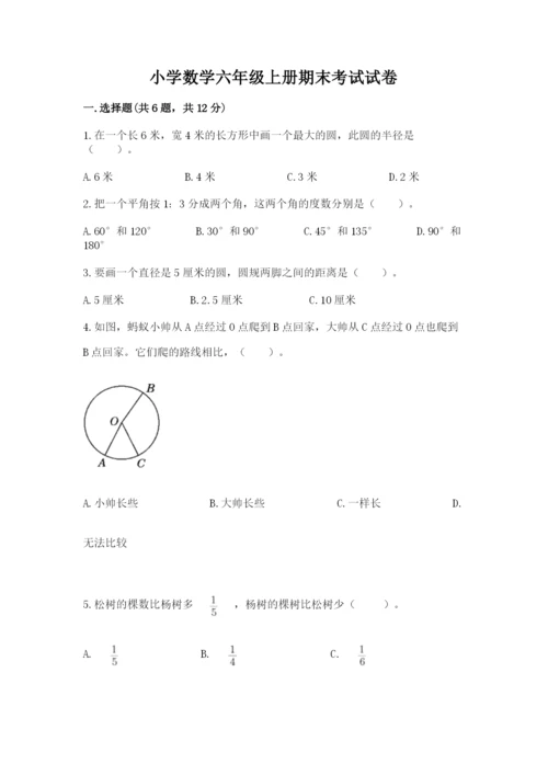 小学数学六年级上册期末考试试卷附参考答案【b卷】.docx
