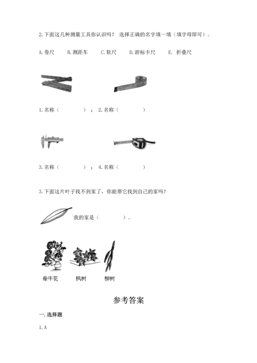 教科版一年级上册科学期末测试卷含答案（最新）.docx