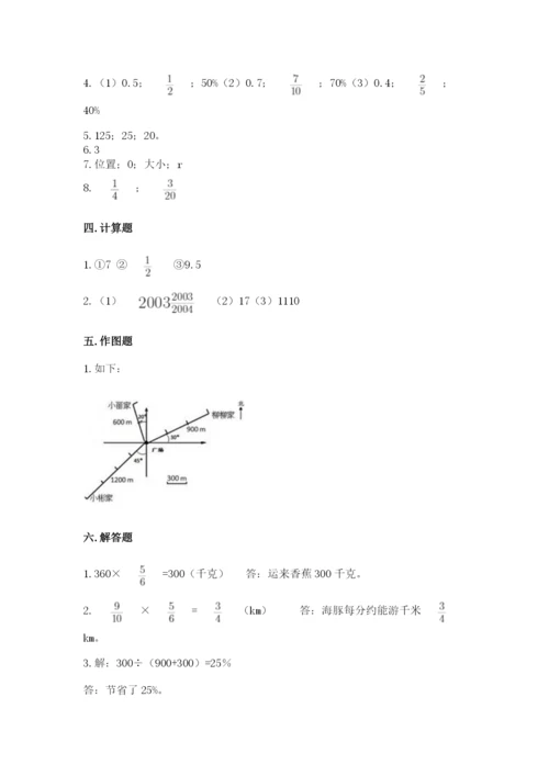 小学数学六年级上册期末测试卷附参考答案（能力提升）.docx