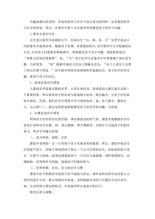 识字教学工作总结.docx