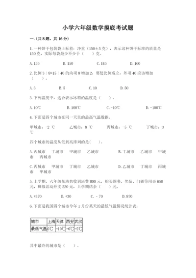 小学六年级数学摸底考试题附参考答案【能力提升】.docx