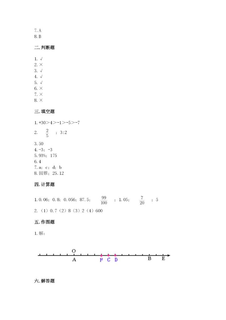 小升初六年级期末试卷精品（典优）.docx