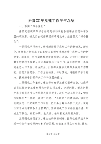 乡镇某年党建工作半年总结.docx