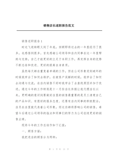 销售店长述职报告范文.docx