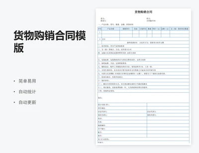 货物购销合同模版