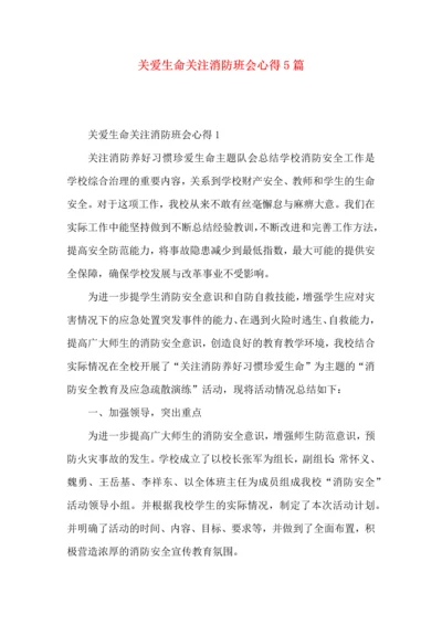 关爱生命关注消防班会心得5篇.docx