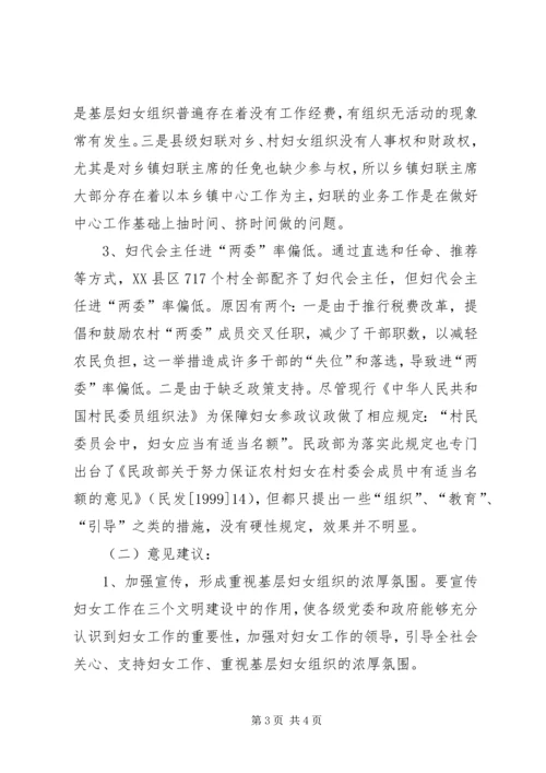 妇联建设考察报告.docx