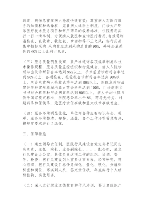 医院行风建设实施方案.docx