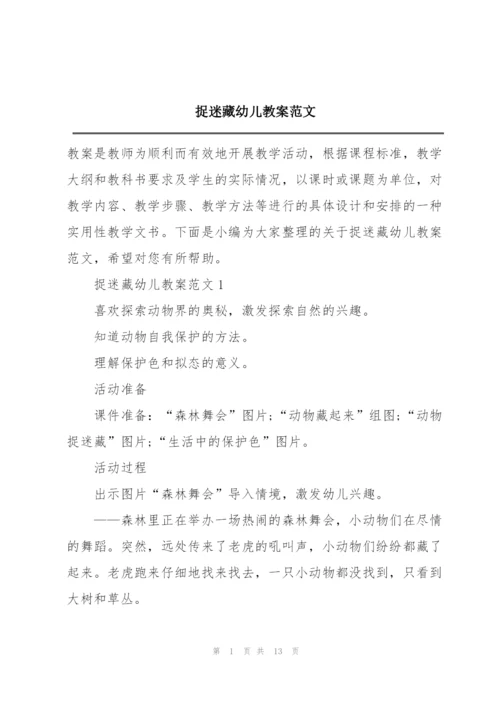 捉迷藏幼儿教案范文.docx