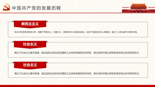 党政大气喜迎十九大做合格党员PPT模板