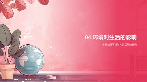 地理知识与环境影响PPT模板