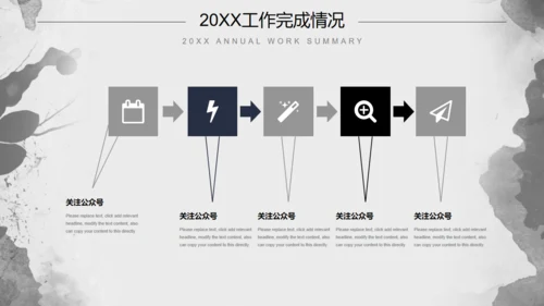 水彩墨迹素雅风工作总结报告通用PPT模板