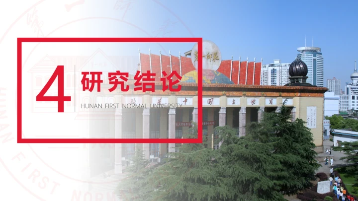 湖南第一师范学院专属学术汇报毕业答辩通用PPT模板