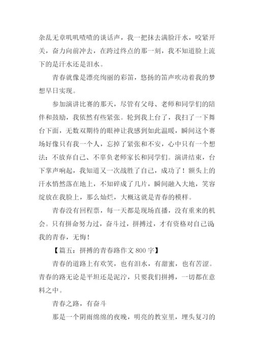 拼搏的青春路作文800字-1.docx