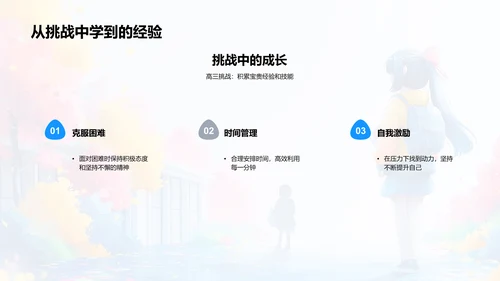 高三生活学习总结PPT模板
