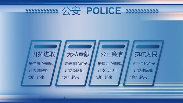 蓝色大气政法队伍教育整顿党课PPT
