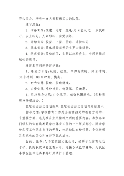 篮球社团活动计划效果 篮球社团活动计划与总结(二十篇).docx