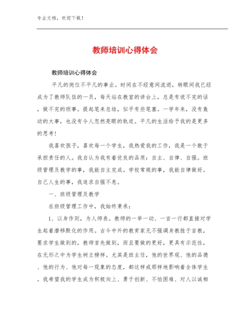 2024年教师培训心得体会优选例文12篇.docx