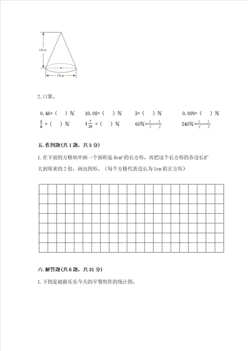 小学六年级下册数学期末测试卷附参考答案黄金题型