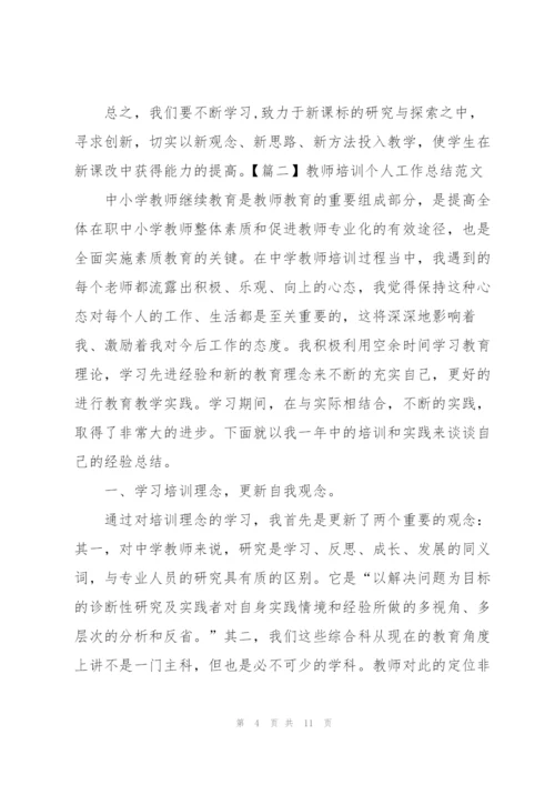 教师培训个人工作总结范文.docx