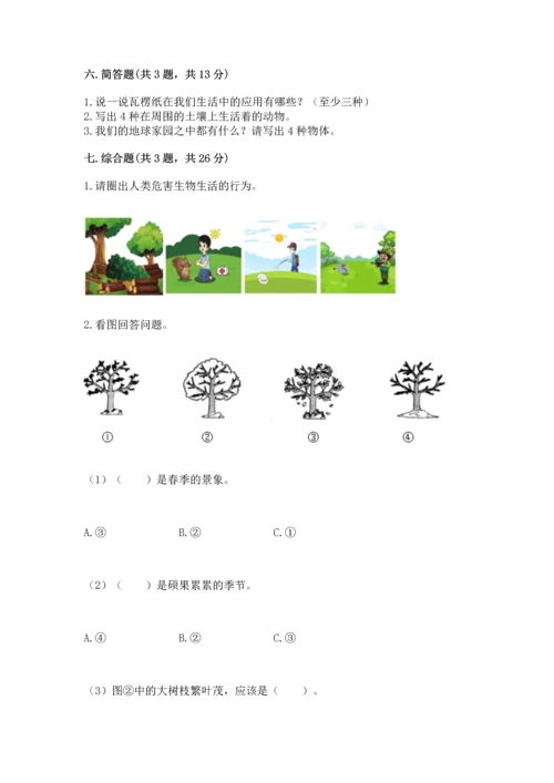 教科版科学二年级上册《期末测试卷》加下载答案.docx