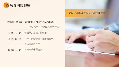 黄色渐变商务实拍风保险基础知识PPT模版